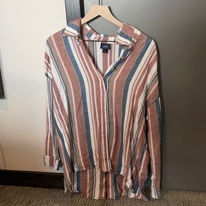 Day trip stripped long sleeve with buttons